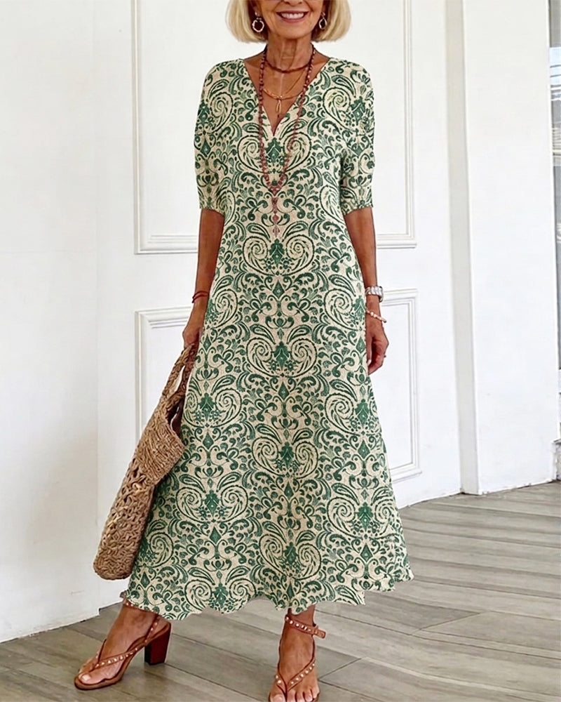 Elin | Vintage floral maxi dress
