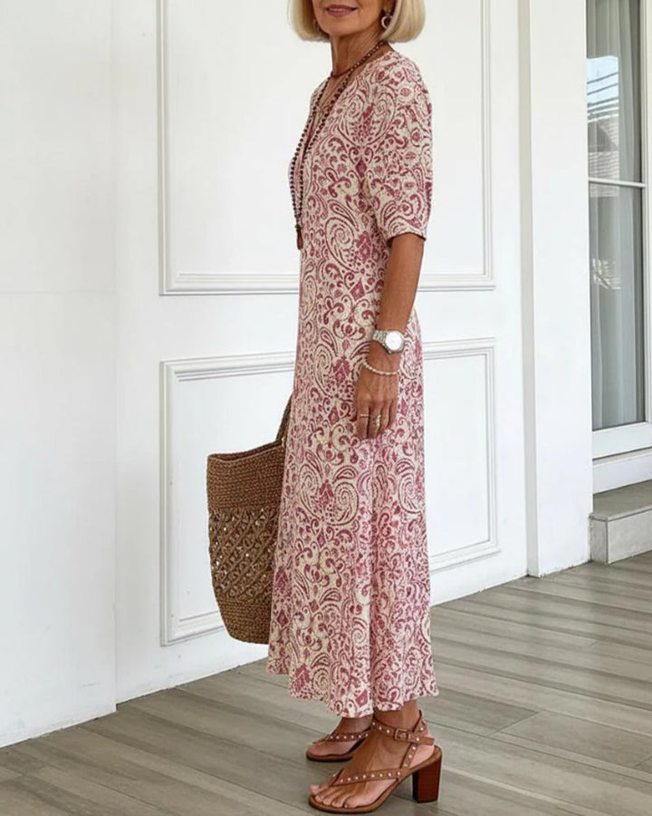 Elin | Vintage floral maxi dress