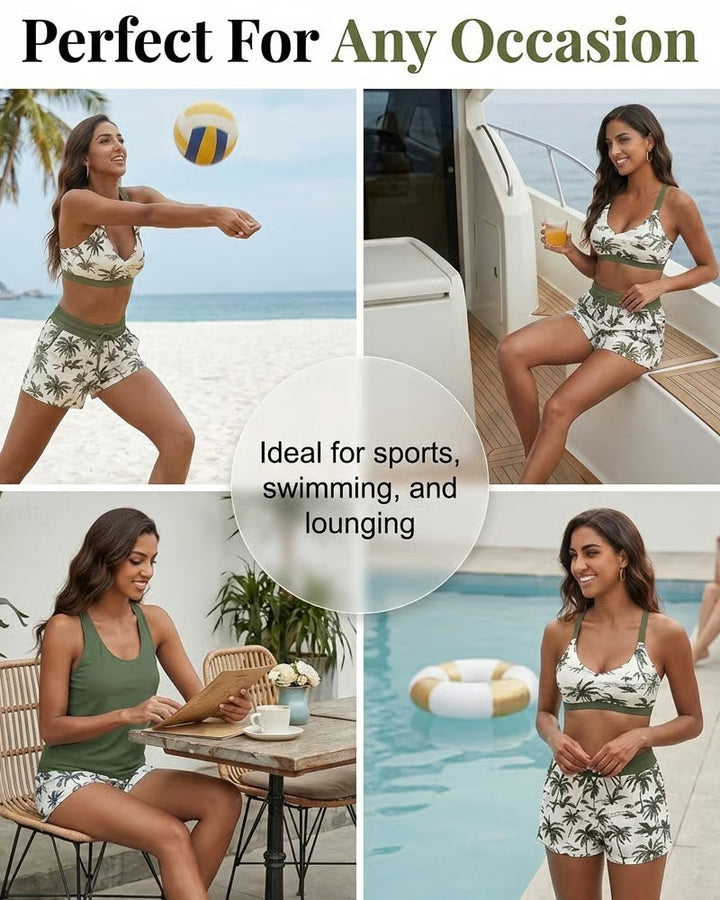 Maren | Three-Piece Tankini Bikini &amp; Cover-Up Set